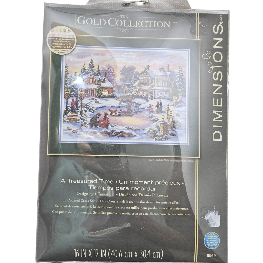 Dimensions NWT Gold Collection Treasured Time Cross Stitch Kit 8569 Winter Scene